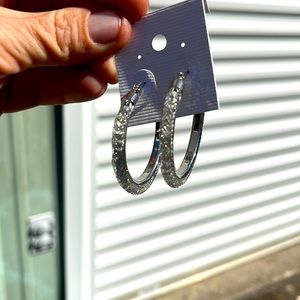 Sparkly hoop earrings